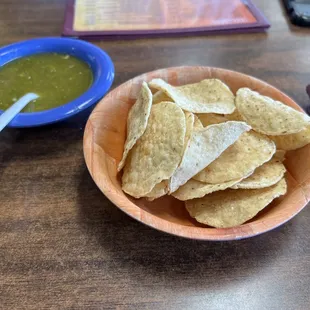 Breakfast chips and salssa