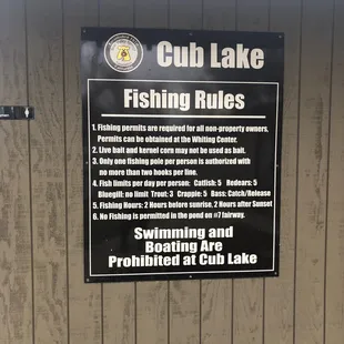 Fishing rules