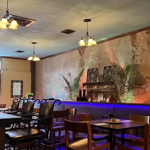 Bar and seating area