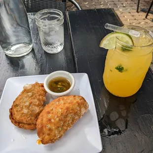 Veggie and Beef Empanadas - get them, and use the sauce!