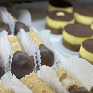 a variety of desserts