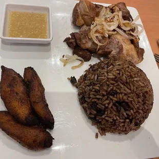 Masa de Puerco Frita with Congri