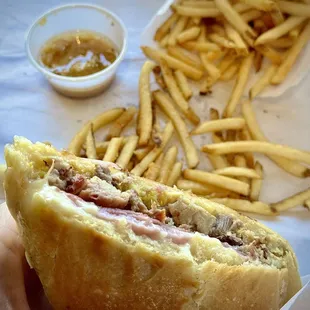 Cubano and Cuban Fries.