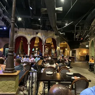 people eating and drinking