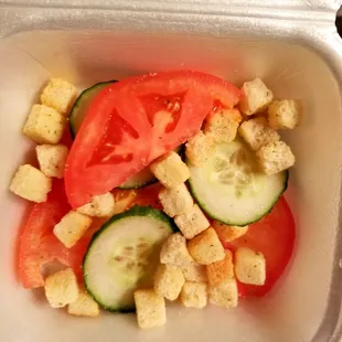 Some veggies they give you