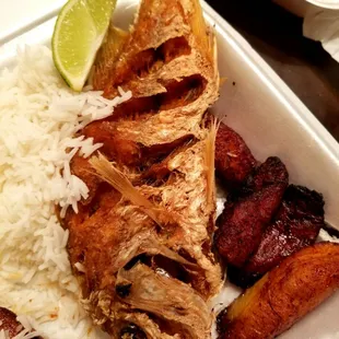 Another angle of my fried red snapper