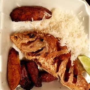 Fried red snapper