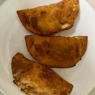 Three beef empanadas. This time they were a bot darker than they normally are, but still tasted good.