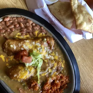 Chili Rillenos and sopapillas. So good!