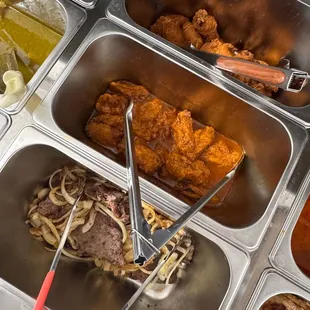 interior, chicken wings and fried chicken