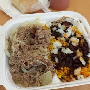  meal in a styrofoam container