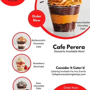 Starting Tuesday, new desserts are in!! Stop in to pick up your favorite flavor or flavors!!