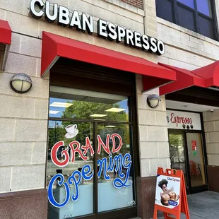 the entrance to the restaurant