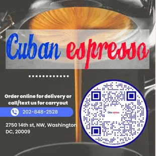 a qr code on a pot of coffee