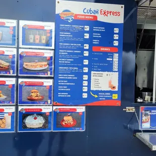 Part of the menu board.