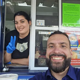 One of the Food Truck Ladies with El Tigre's Taste Buds.