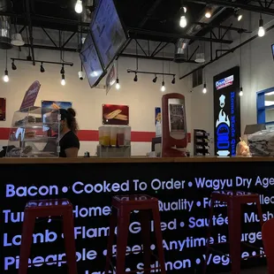 a man and a woman ordering food