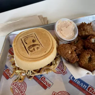 Malanga Fritters &amp; Frita Cubana Burger