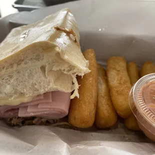 Kids Cuban Sandwich with Yuca Fries