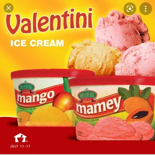 two tubs of mango mango ice cream
