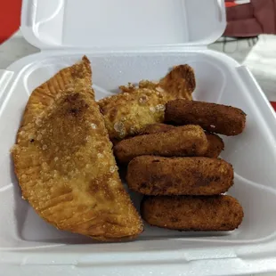 Empanadas and croquettes