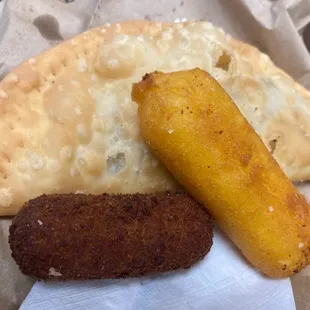 Carne y Queso Empanadas, Sorullos, Jamon Croquetas