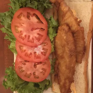Fried Tilapia Sandwich