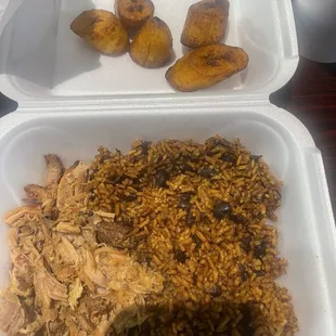 Pernil with rice and beans