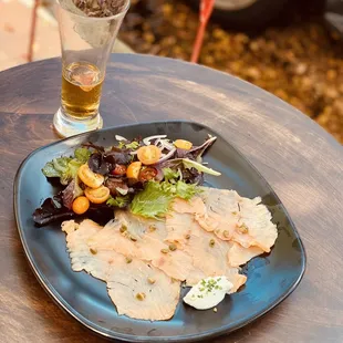 Carpaccio de salmon ahumado