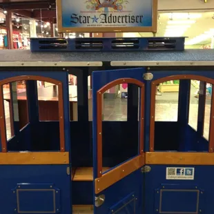 Cubby Caboose Mini Express! Kids under 5 must ride w/a paying adult...if you can fit...