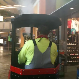 Real "steam" at at beginning of the ride, a highlight for my daughter!