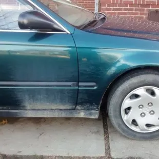 ...and the passenger side.
 
 You&apos;d think that, for as expensive as the car wash is, it would be MUCH better than this.