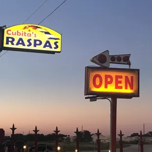 a sign for a restaurant