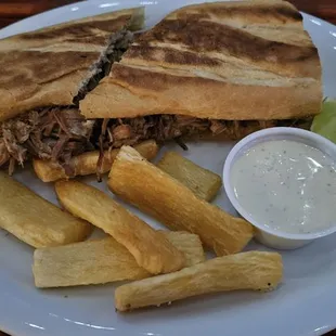 Pan Con Lechon $12.75 Literally came with only 5 fries :l