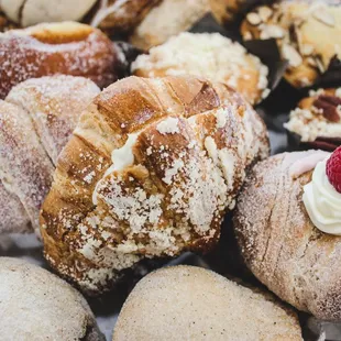 food, dough desserts, donuts