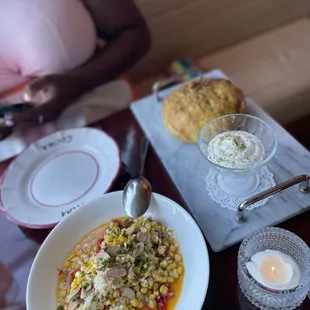 a plate of food on a table