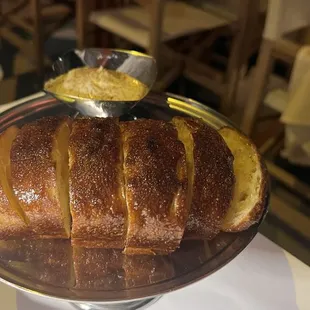 The focaccia bread was very good. The butter is sweet not salty.