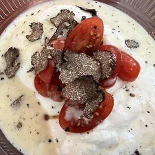 Black Truffle Poached Burrata