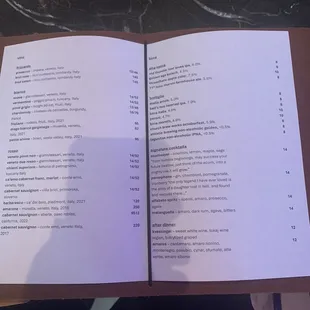 Sept 2024 menu