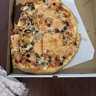 pizza, food