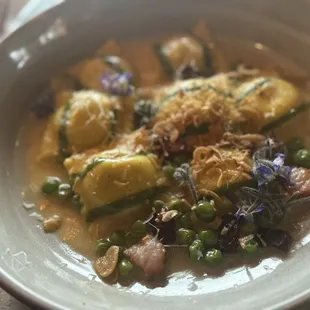 Artichoke and spinach ravioli