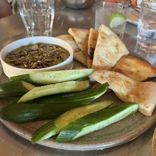 charred green onion hummus