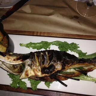 whole roasted branzino