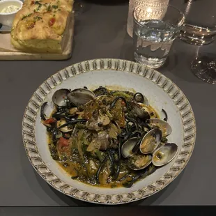 Clam + Squid Ink Linguine