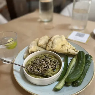 charred green onion hummus