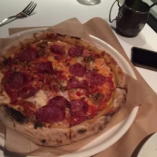 pepperoni and sausage pizza