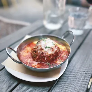 Giant meatball / $13.50