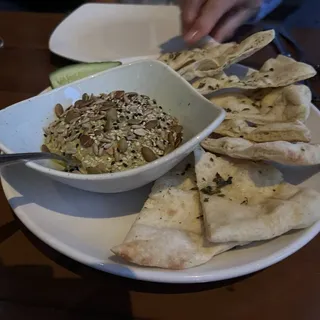charred green onion hummus