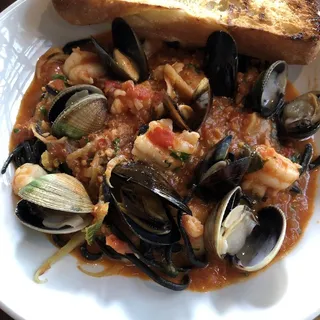 Clam and Squid Ink Linguine