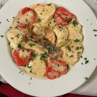 Mother&apos;s Day special: Gnocchi with lobster tail, sooo good!